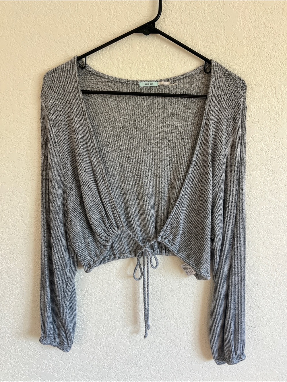Kimchi Blue Cropped Tie Front Cardigan